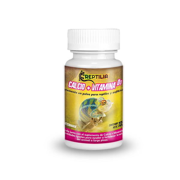 Suplemento de Calcio con Vitamina D3 para Reptiles