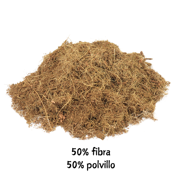 Sustrato de Fibra de Coco 50% Fibra 50% Polvillo
